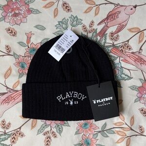PLAYBOY Black Knit Beanie